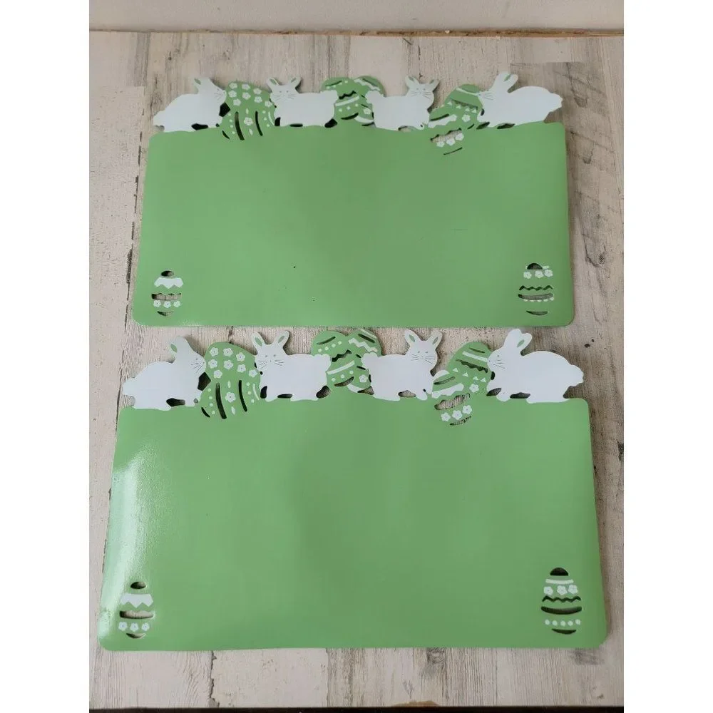 Green foam Easter placemat egg set home decor